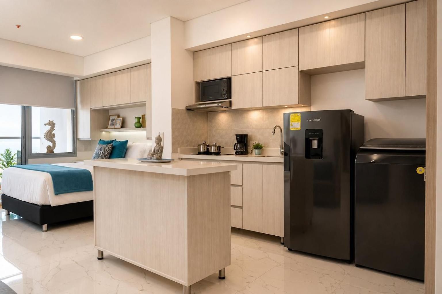 Cb726 | Moderna Frente Al Mar Con Balcón Y Cocina Con Isla Apartamento Cartagena