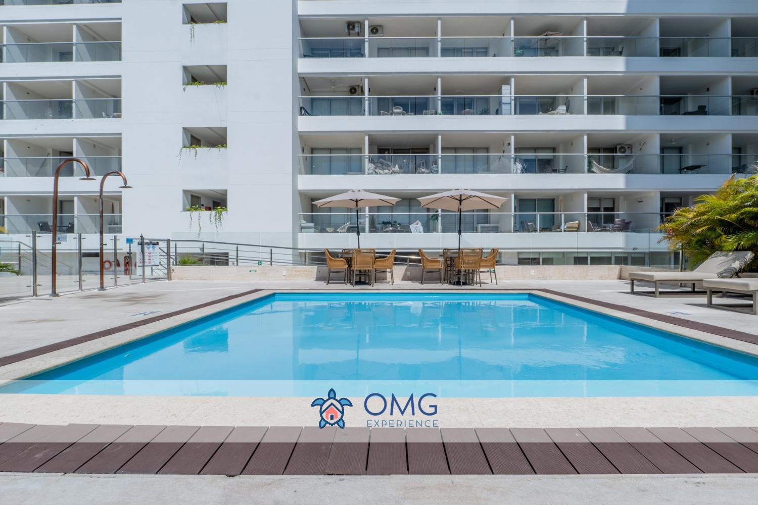 Cb726 | Moderna Frente Al Mar Con Balcón Y Cocina Con Isla Apartamento